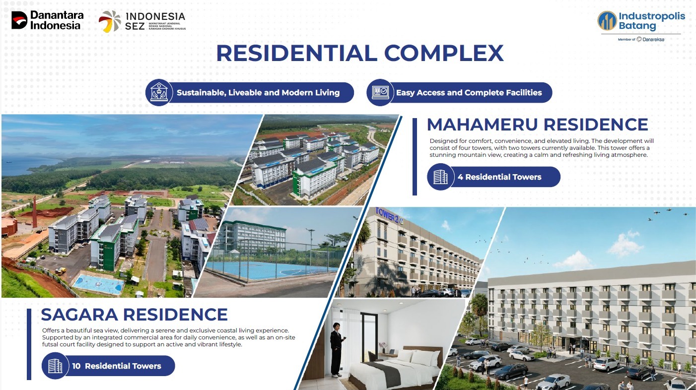 Town Center Industropolis Batang dengan kawasan komersial, hotel, retail, dan fasilitas pendukung industri
