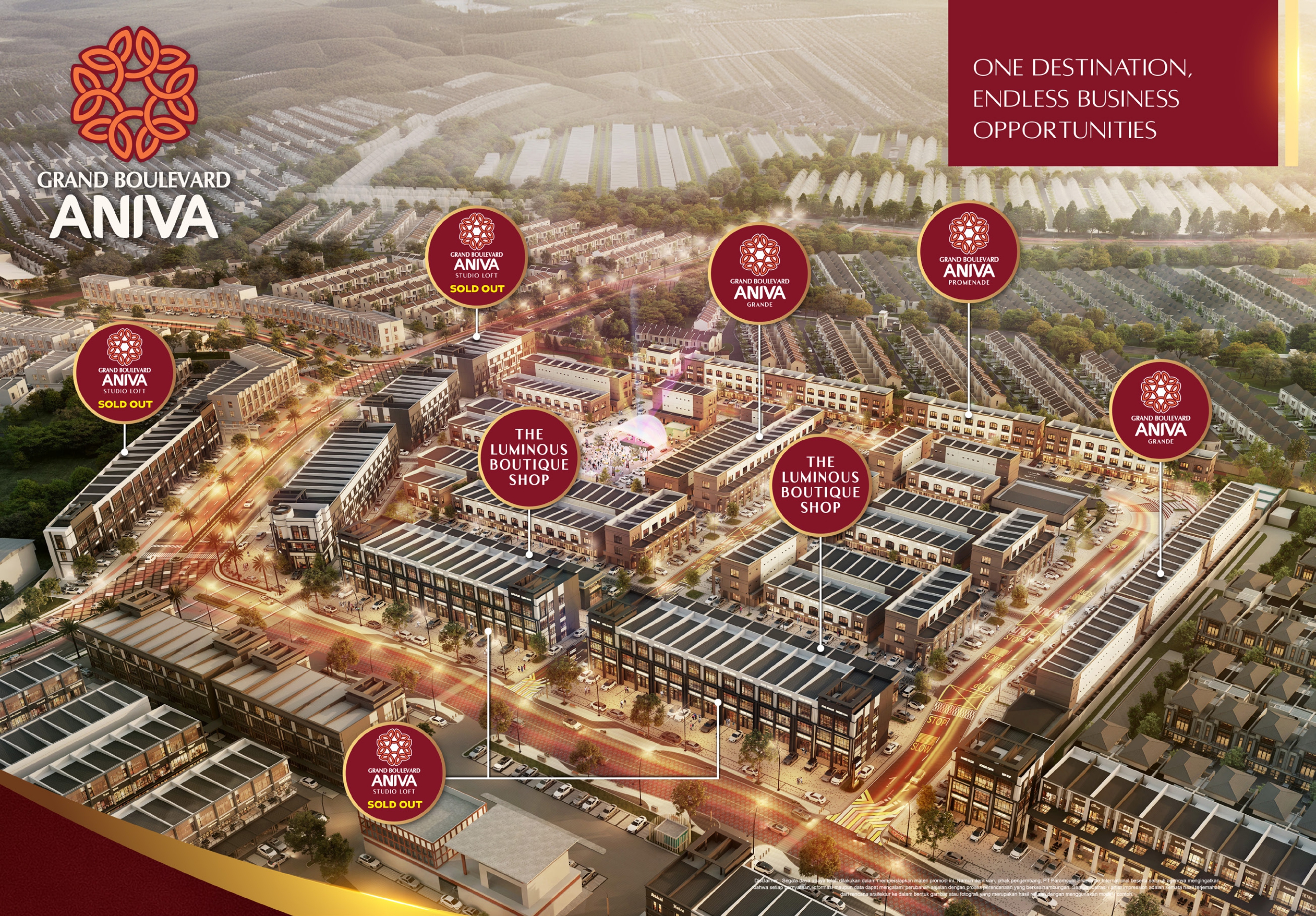 Grand Boulevard Aniva Gading Serpong dengan konsep business loft untuk berbagai kebutuhan usaha