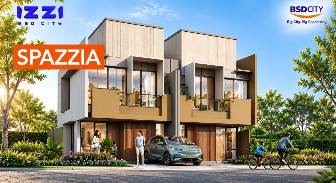 Spazzia IZZI BSD City tipe 6x11 luas tanah 66 m² dan bangunan 95 m²
