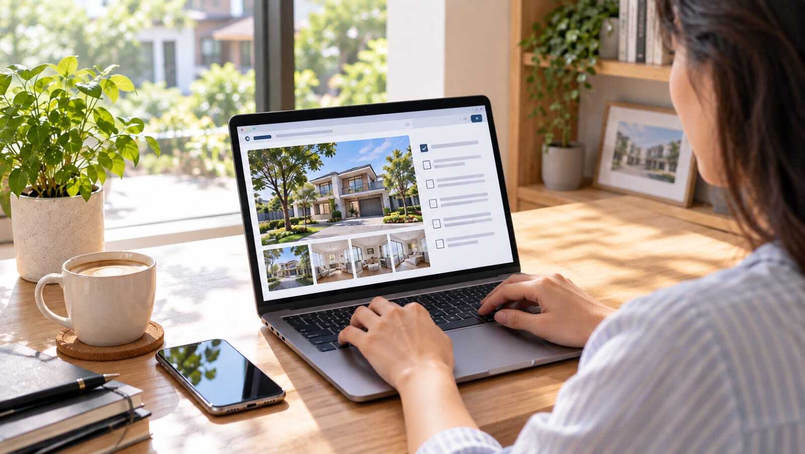 Calon pembeli rumah berdiskusi dengan agen properti sebelum membayar booking fee