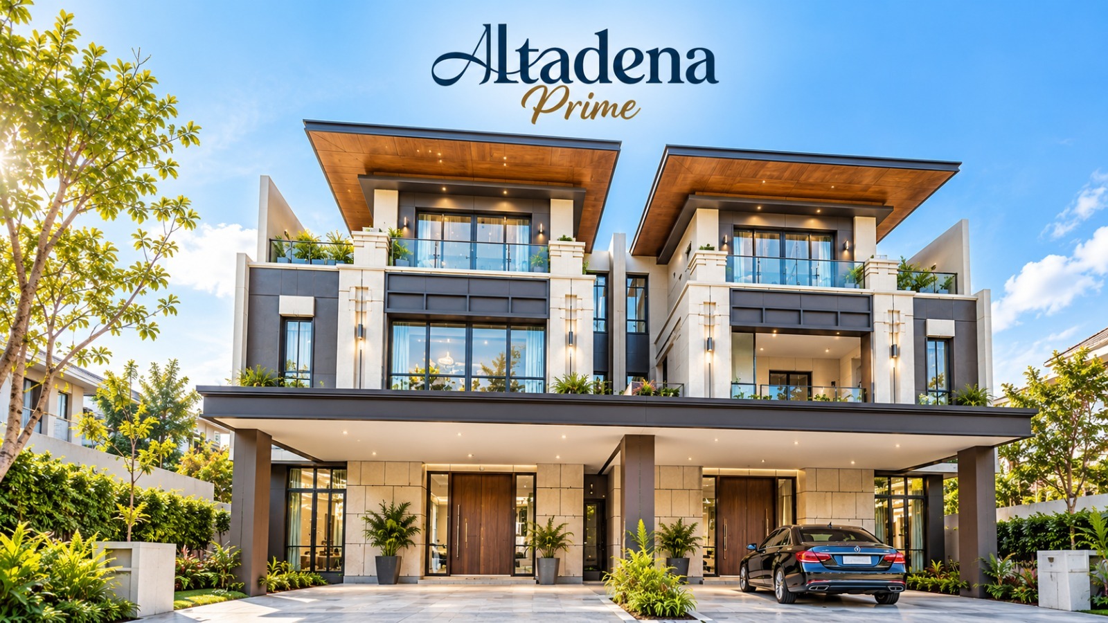 Rumah tiga lantai bergaya modern premium dengan ruang luas untuk kebutuhan keluarga.