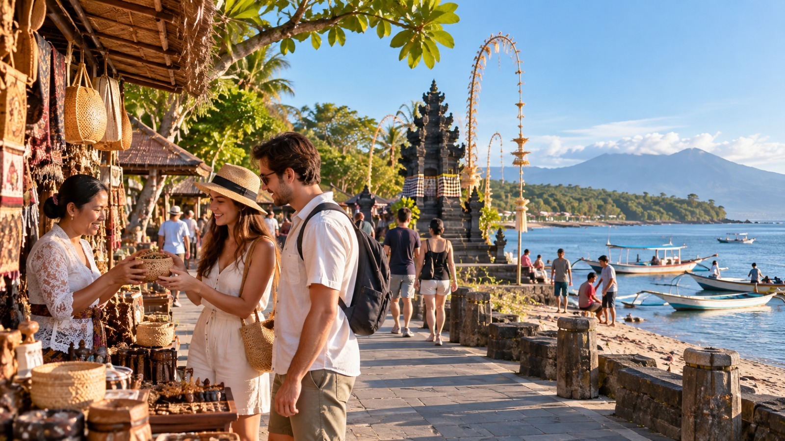 Kawasan Bali Barat dengan lanskap hijau dan suasana permukiman sebagai ilustrasi peluang investasi tanah di Jembrana.