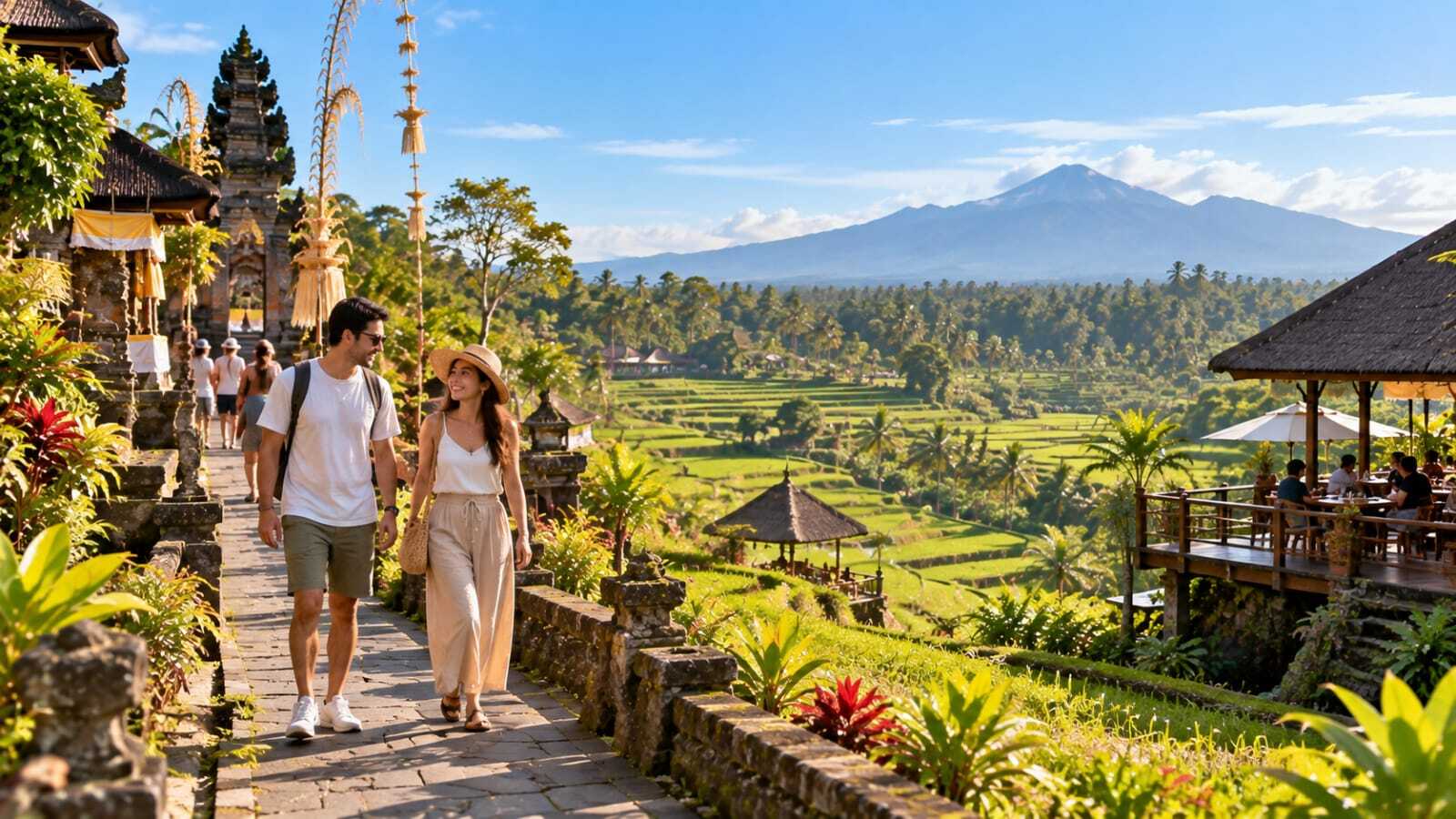 Pemandangan alam Tabanan dengan sawah hijau dan lanskap khas Bali sebagai ilustrasi peluang investasi tanah di kawasan Tabanan.