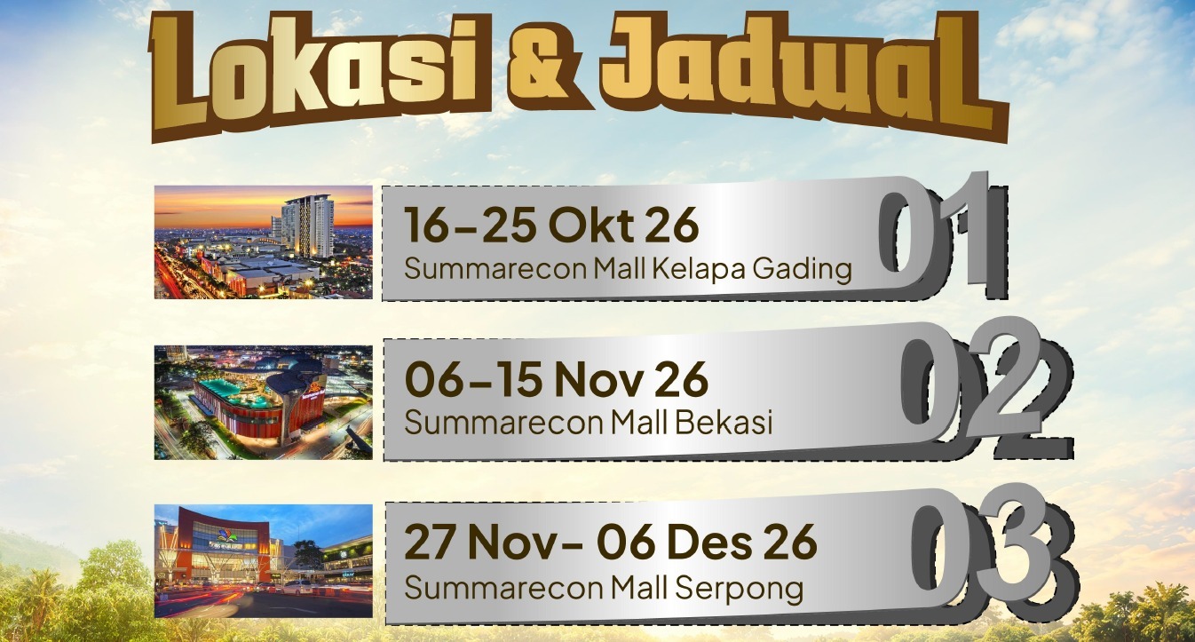 Summarecon Expo 2026, pameran properti Summarecon di Summarecon Mall Kelapa Gading 3